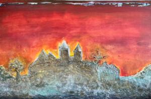 „Abendstimmung am Münster“ vom Kunstweg in Breisach